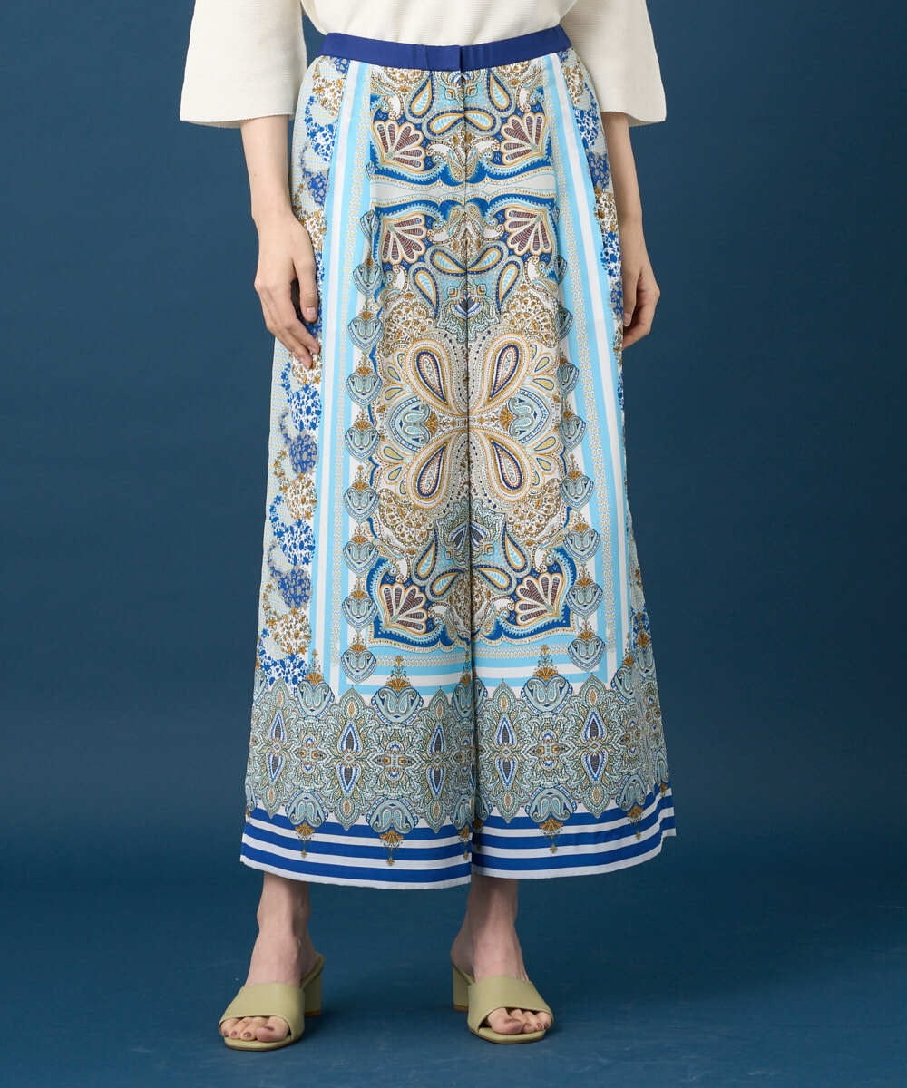 PRLGD25430 CHRISTIAN AUJARD(クリスチャン・オジャール) マリンブルーペーズリーパンツ ブルー系