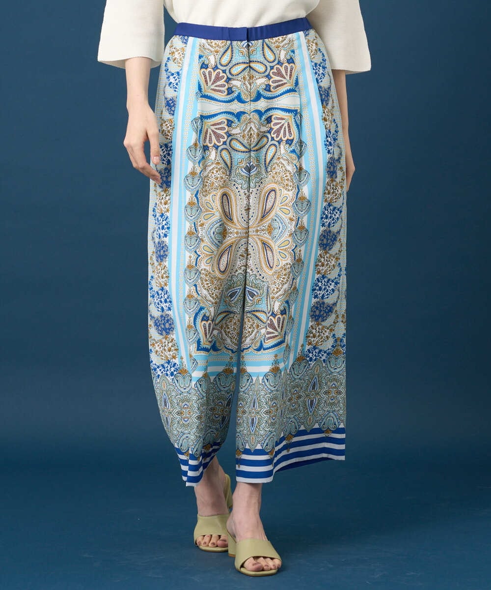 PRLGD25430 CHRISTIAN AUJARD(クリスチャン・オジャール) マリンブルーペーズリーパンツ ブルー系