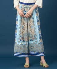 PRLGD25430 CHRISTIAN AUJARD(クリスチャン・オジャール) マリンブルーペーズリーパンツ ブルー系