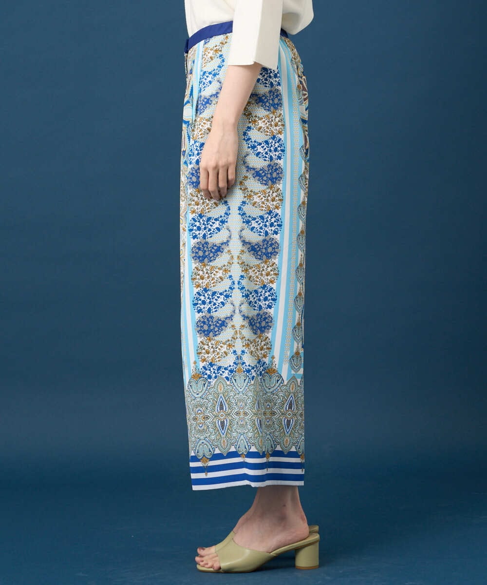 PRLGD25430 CHRISTIAN AUJARD(クリスチャン・オジャール) マリンブルーペーズリーパンツ ブルー系