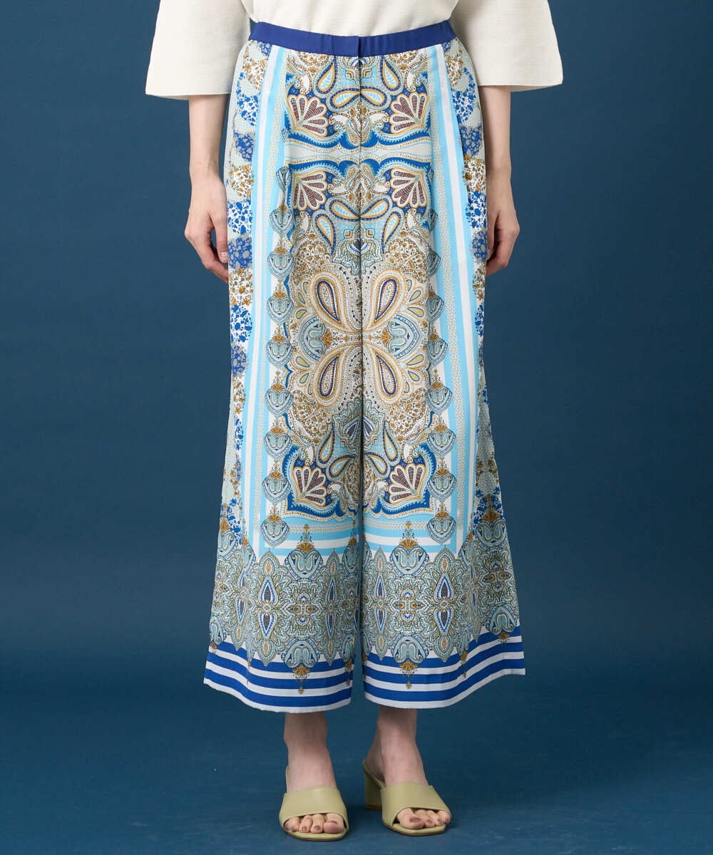 PRLGD25430 CHRISTIAN AUJARD(クリスチャン・オジャール) マリンブルーペーズリーパンツ ブルー系