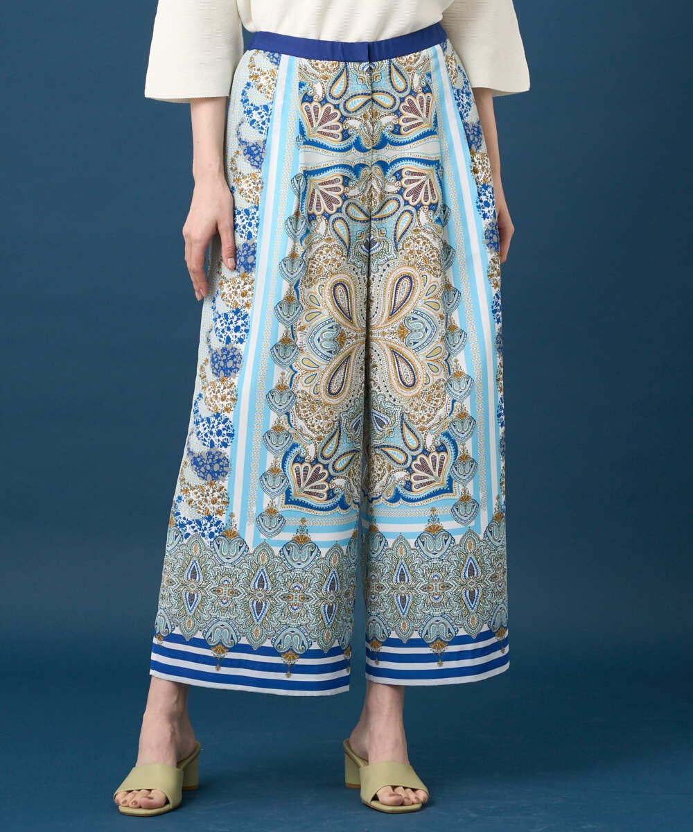 PRLGD25430 CHRISTIAN AUJARD(クリスチャン・オジャール) マリンブルーペーズリーパンツ ブルー系