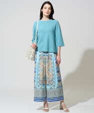 PRLGD25430 CHRISTIAN AUJARD(クリスチャン・オジャール) マリンブルーペーズリーパンツ ブルー系