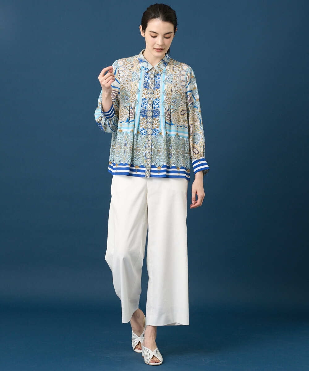 PRLGD31290 CHRISTIAN AUJARD(クリスチャン・オジャール) リネンリラックスワイドパンツ ホワイト