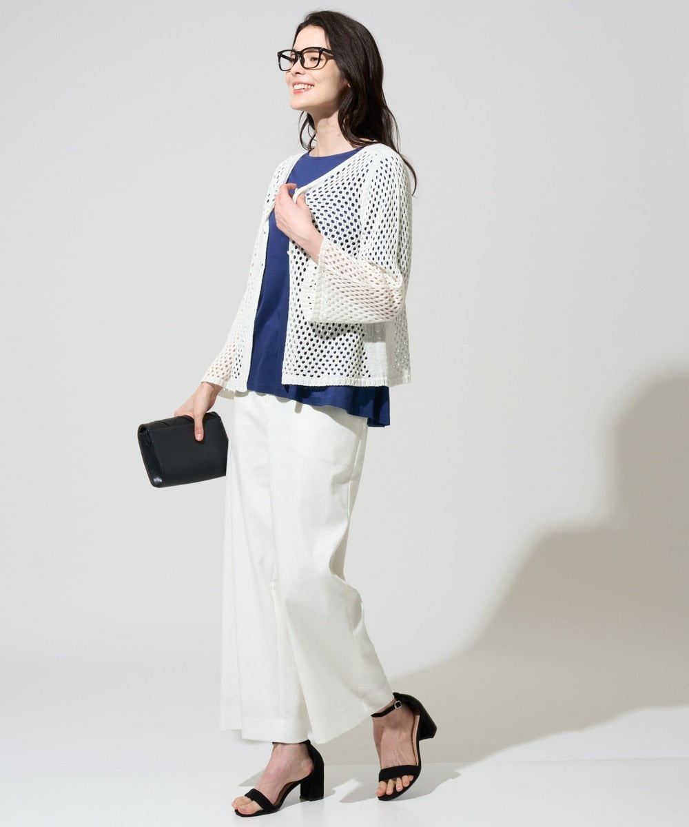 PRLGD31290 CHRISTIAN AUJARD(クリスチャン・オジャール) リネンリラックスワイドパンツ ホワイト