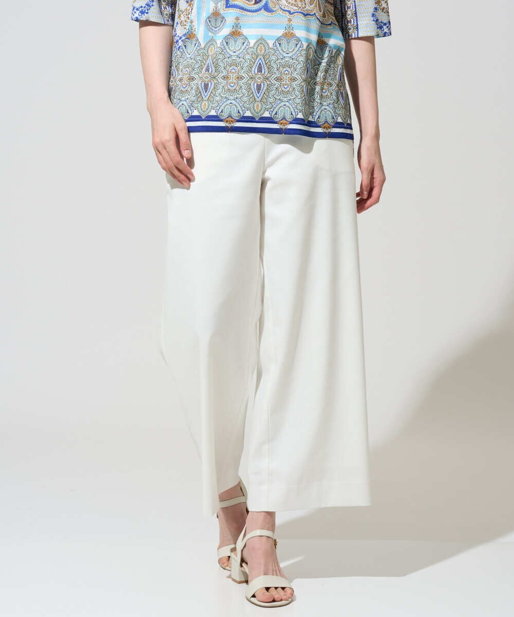 PRLGD31290 CHRISTIAN AUJARD(クリスチャン・オジャール) リネンリラックスワイドパンツ ホワイト