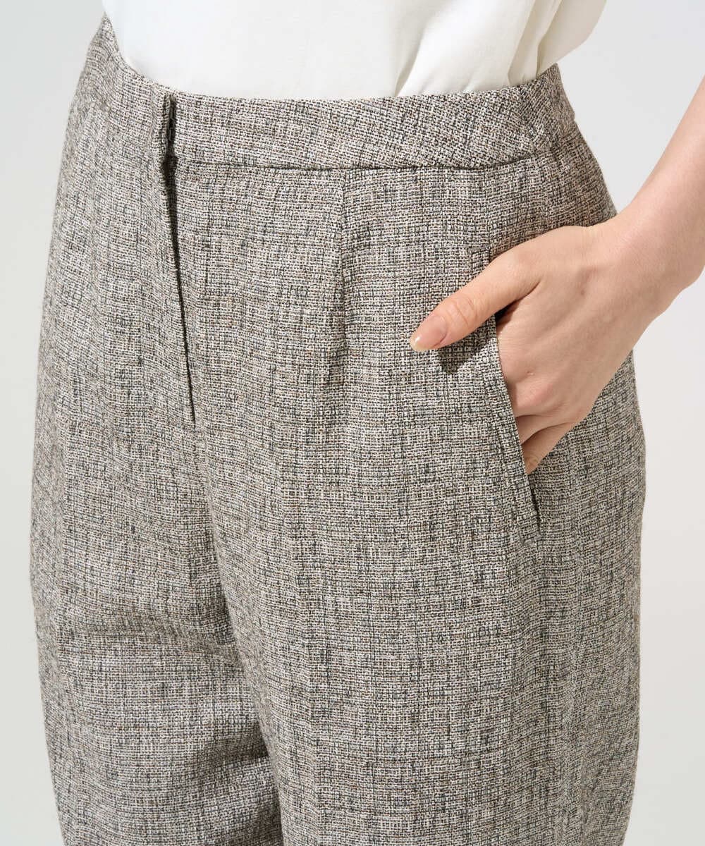 PRLGE01390 CHRISTIAN AUJARD(クリスチャン・オジャール) [セットアップ可能]ラスティックツイードパンツ ブラウン