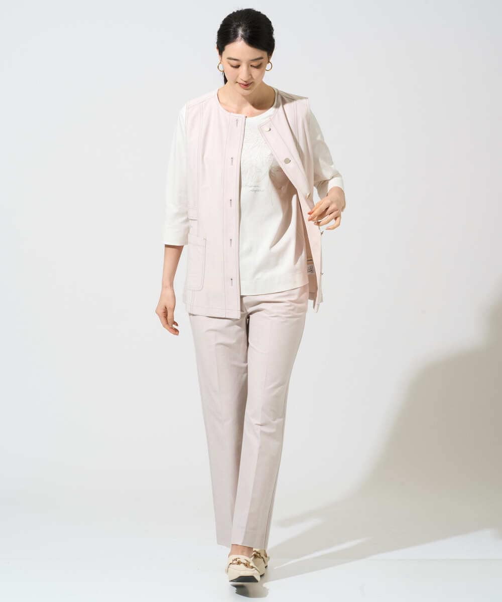 PRLGE07290 CHRISTIAN AUJARD(クリスチャン・オジャール) [セットアップ対応]ジャージーデニムパンツ ベージュ