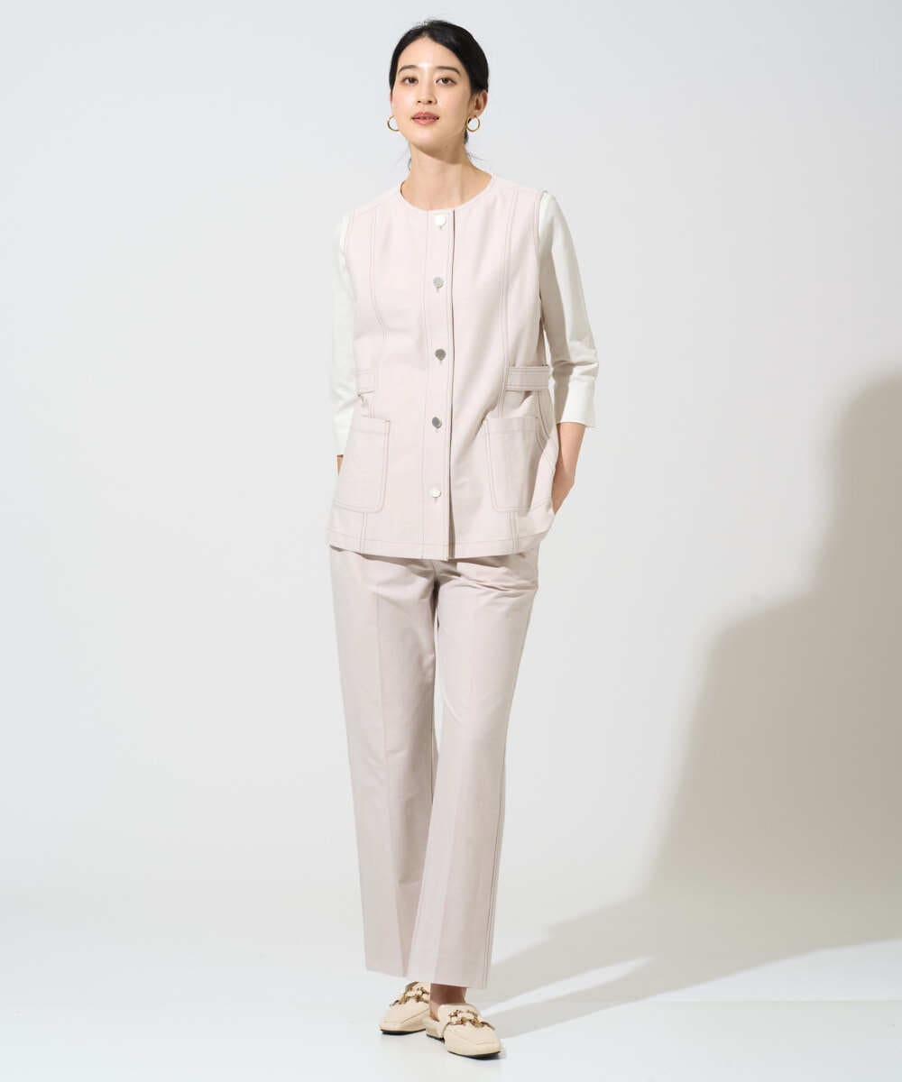 PRLGE07290 CHRISTIAN AUJARD(クリスチャン・オジャール) [セットアップ対応]ジャージーデニムパンツ ベージュ