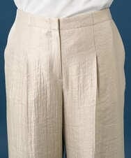 PRLGE14360 CHRISTIAN AUJARD(クリスチャン・オジャール) ワッシャーサテンセミワイドパンツ ベージュ（ゴールド系）