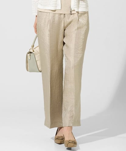 PRLGE14360 CHRISTIAN AUJARD ワッシャーサテンセミワイドパンツ