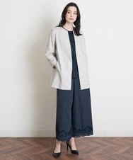PRLGS03390 CHRISTIAN AUJARD(クリスチャン・オジャール) [セットアップ対応]カットワークタフタパンツ ネイビー