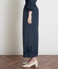 PRLGS03390 CHRISTIAN AUJARD(クリスチャン・オジャール) [セットアップ対応]カットワークタフタパンツ ネイビー