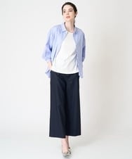 PRLGV40270 CHRISTIAN AUJARD(クリスチャン・オジャール) [接触冷感]シンプルセミワイドパンツ ネイビー