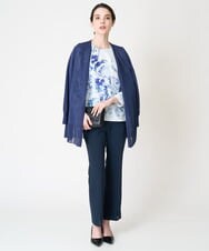 PRLGV50250 CHRISTIAN AUJARD(クリスチャン・オジャール) [接触冷感]スリット入り美シルエットパンツ ネイビー