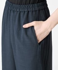 PRLGW06360 CHRISTIAN AUJARD(クリスチャン・オジャール) [吸水速乾]ウエストゴムサイドプリーツパンツ ネイビー
