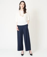 PRLHW07270 CHRISTIAN AUJARD(クリスチャン・オジャール) ウエストゴムリラックスパンツ ネイビー