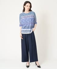 PRLHW07270 CHRISTIAN AUJARD(クリスチャン・オジャール) ウエストゴムリラックスパンツ ネイビー