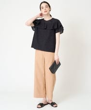 PRLHW19290 CHRISTIAN AUJARD(クリスチャン・オジャール) シンプルセミワイドパンツ オレンジ