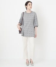 PRLJS04270 CHRISTIAN AUJARD(クリスチャン・オジャール) 2WAYストレッチ美シルエットパンツ アイボリー