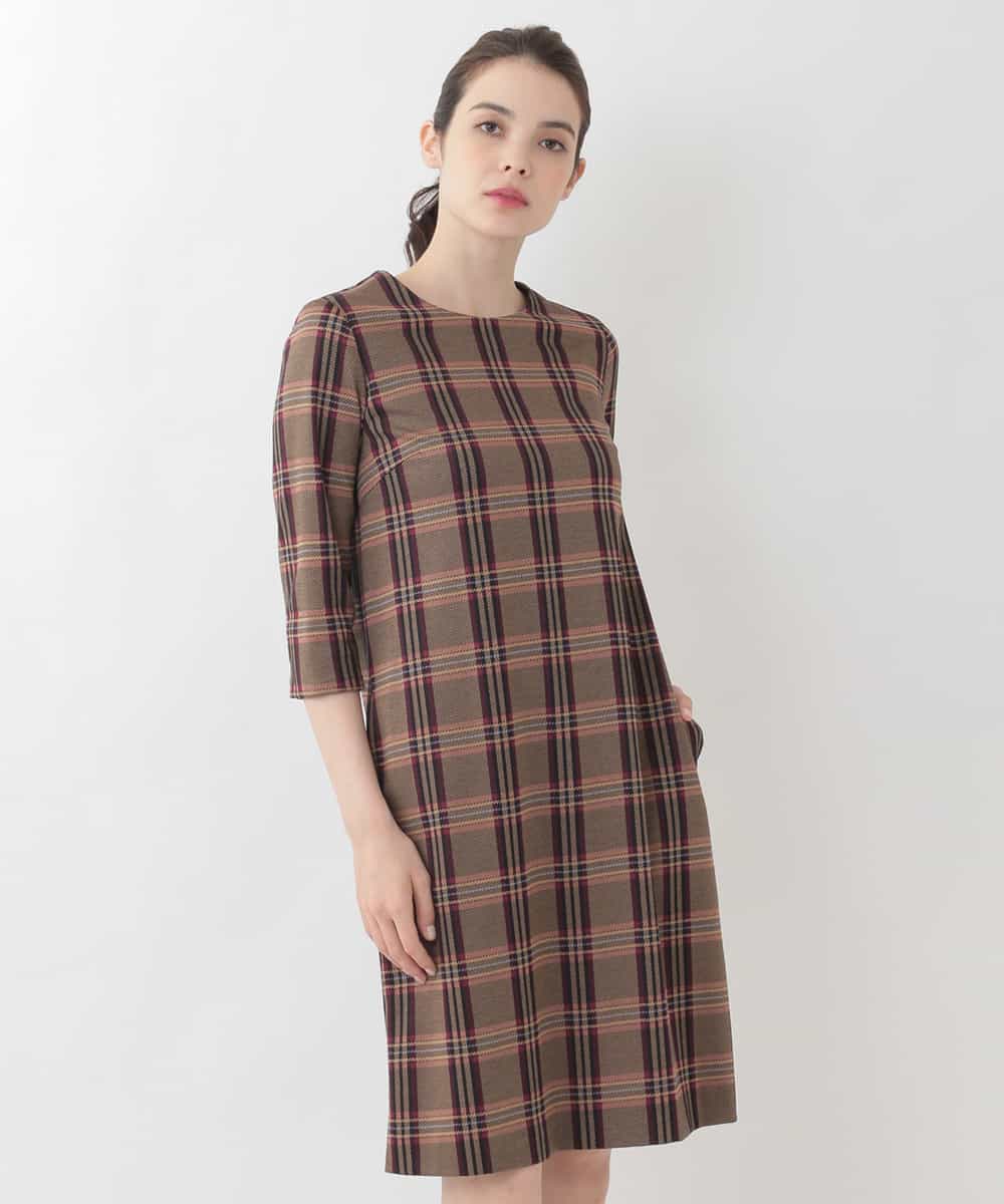 ジャカードチェックワンピース ワンピース Christian Aujard クリスチャン オジャール イトキンオンラインストア