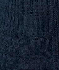 PRSAA01430 CHRISTIAN AUJARD(クリスチャン・オジャール) Aラインニットジャケット ネイビー