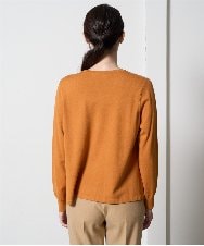 PRSAD32490 CHRISTIAN AUJARD(クリスチャン・オジャール) [アンサンブル対応]アートプリントドッキングニットカーディガン ベージュ×オレンジ