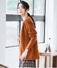 PRSAD37450 CHRISTIAN AUJARD(クリスチャン・オジャール) [アンサンブル対応]カシミヤシルクニットカーディガン オレンジ