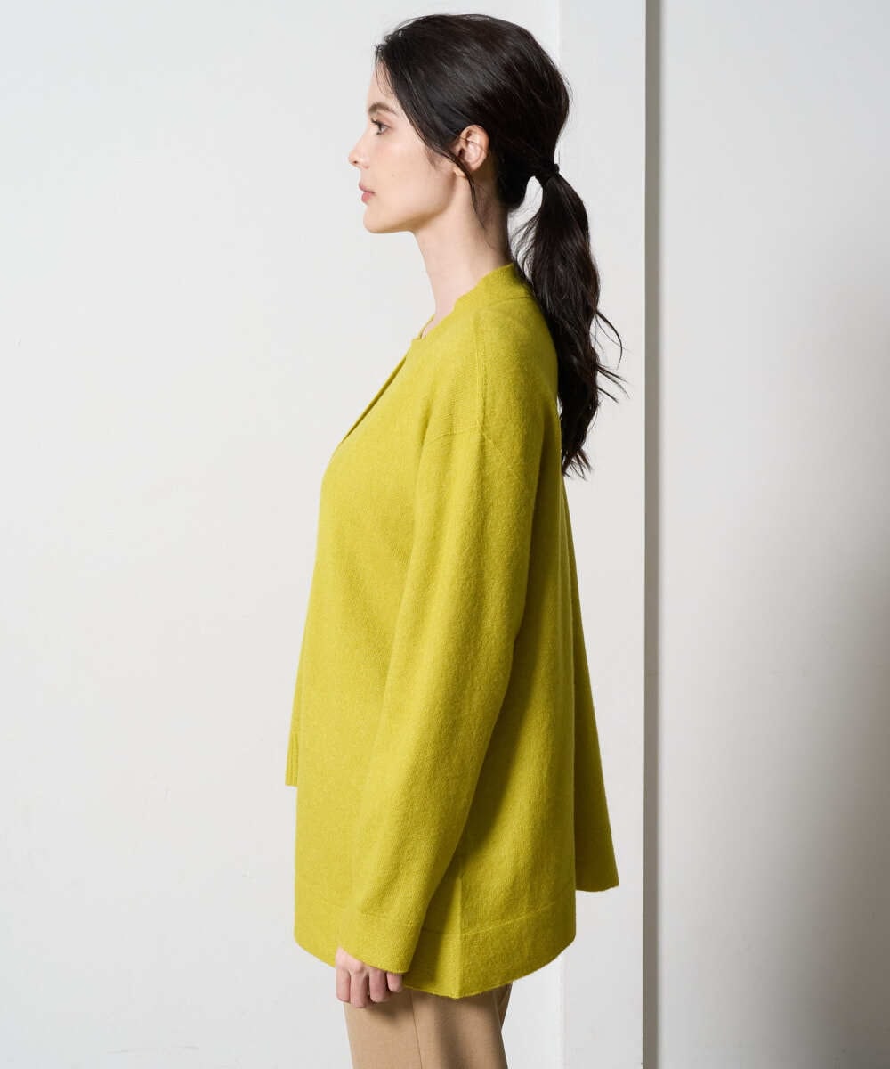 PRSAD37450 CHRISTIAN AUJARD(クリスチャン・オジャール) [アンサンブル対応]カシミヤシルクニットカーディガン オレンジ