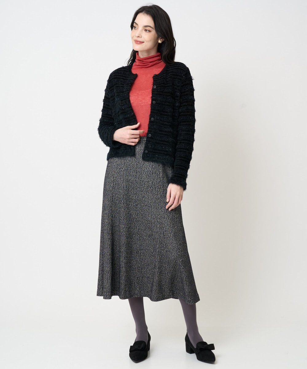 PRSCD01630 CHRISTIAN AUJARD(クリスチャン・オジャール) ファンシーツイードニットジャケット ブラック