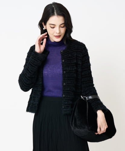 PRSCD01630 CHRISTIAN AUJARD ファンシーツイードニットジャケット