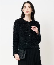 PRSCD01630 CHRISTIAN AUJARD(クリスチャン・オジャール) ファンシーツイードニットジャケット ブラック