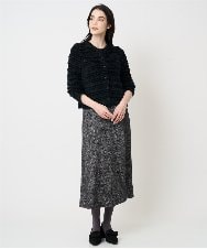 PRSCD01630 CHRISTIAN AUJARD(クリスチャン・オジャール) ファンシーツイードニットジャケット ブラック