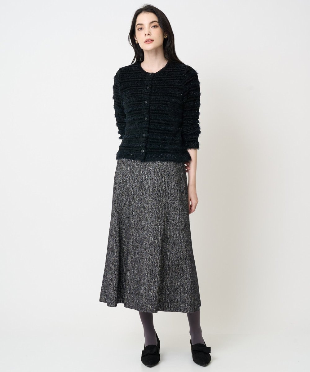 PRSCD01630 CHRISTIAN AUJARD(クリスチャン・オジャール) ファンシーツイードニットジャケット ブラック