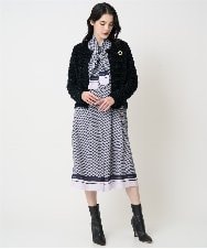 PRSCD01630 CHRISTIAN AUJARD(クリスチャン・オジャール) ファンシーツイードニットジャケット ブラック