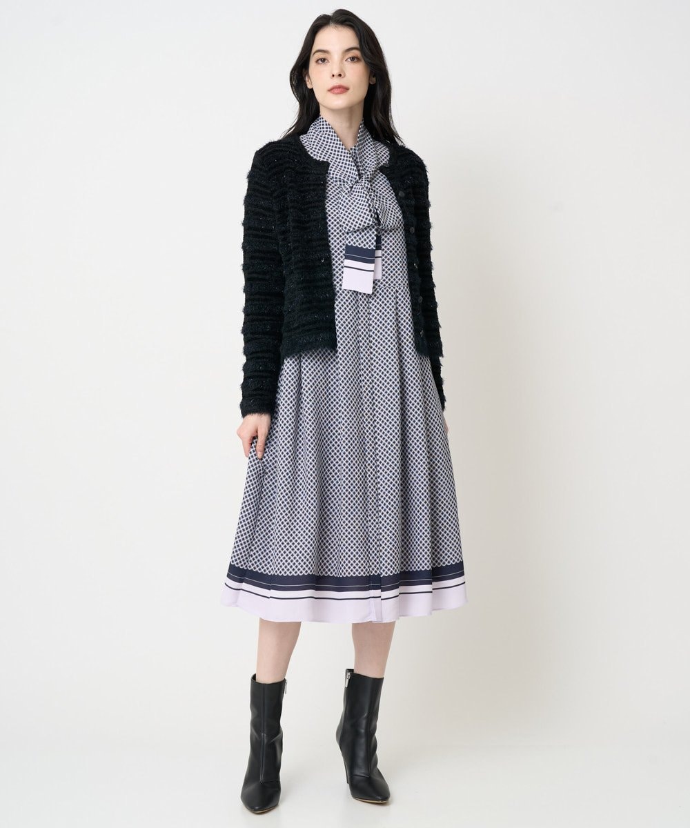 PRSCD01630 CHRISTIAN AUJARD(クリスチャン・オジャール) ファンシーツイードニットジャケット ブラック