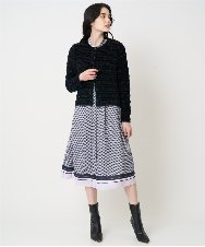 PRSCD01630 CHRISTIAN AUJARD(クリスチャン・オジャール) ファンシーツイードニットジャケット ブラック