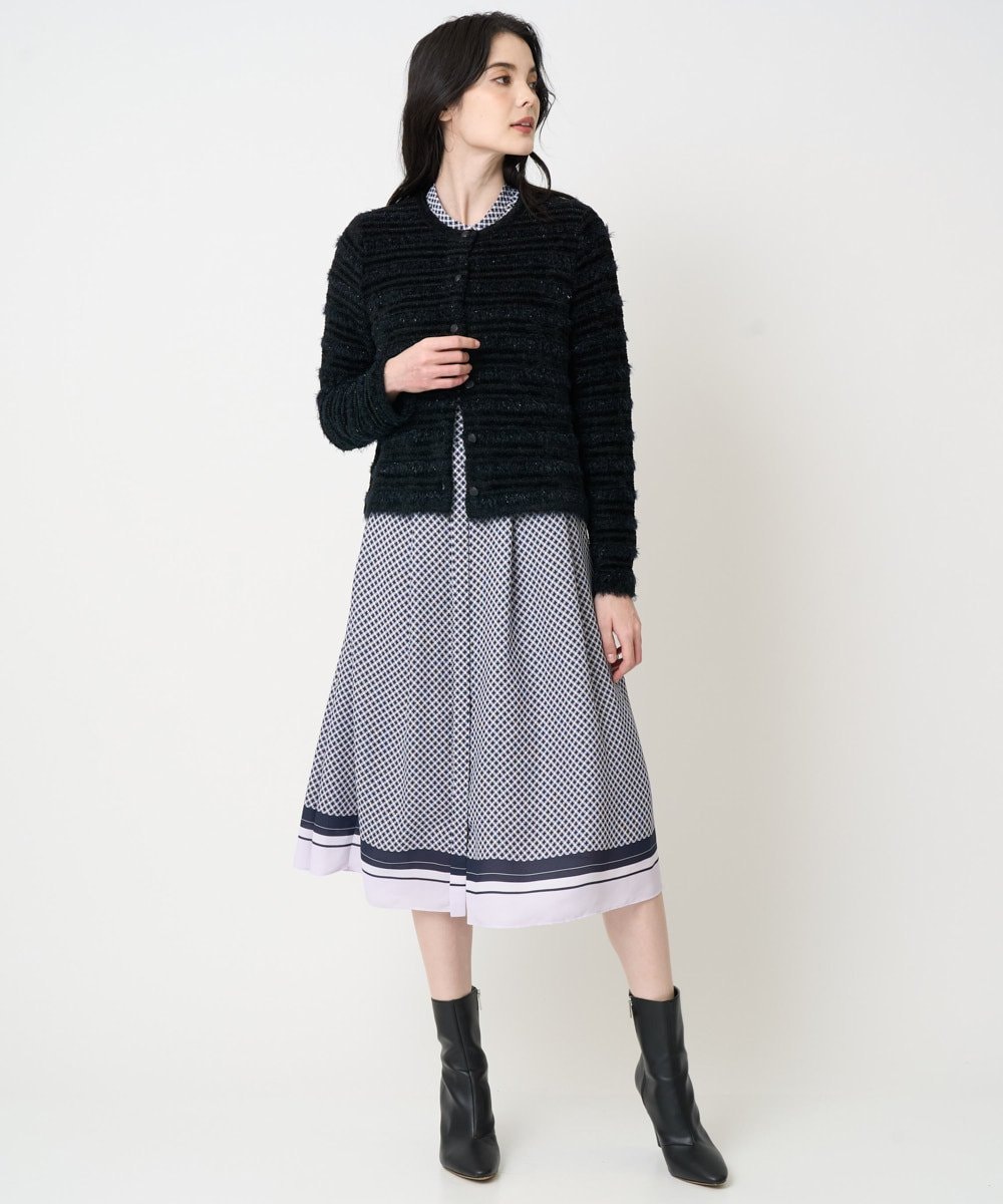 PRSCD01630 CHRISTIAN AUJARD(クリスチャン・オジャール) ファンシーツイードニットジャケット ブラック