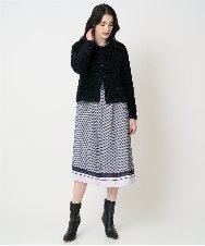 PRSCD01630 CHRISTIAN AUJARD(クリスチャン・オジャール) ファンシーツイードニットジャケット ブラック