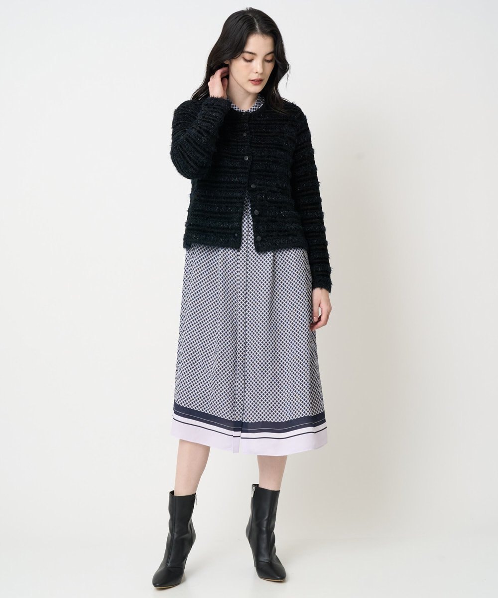 PRSCD01630 CHRISTIAN AUJARD(クリスチャン・オジャール) ファンシーツイードニットジャケット ブラック