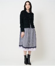 PRSCD01630 CHRISTIAN AUJARD(クリスチャン・オジャール) ファンシーツイードニットジャケット ブラック