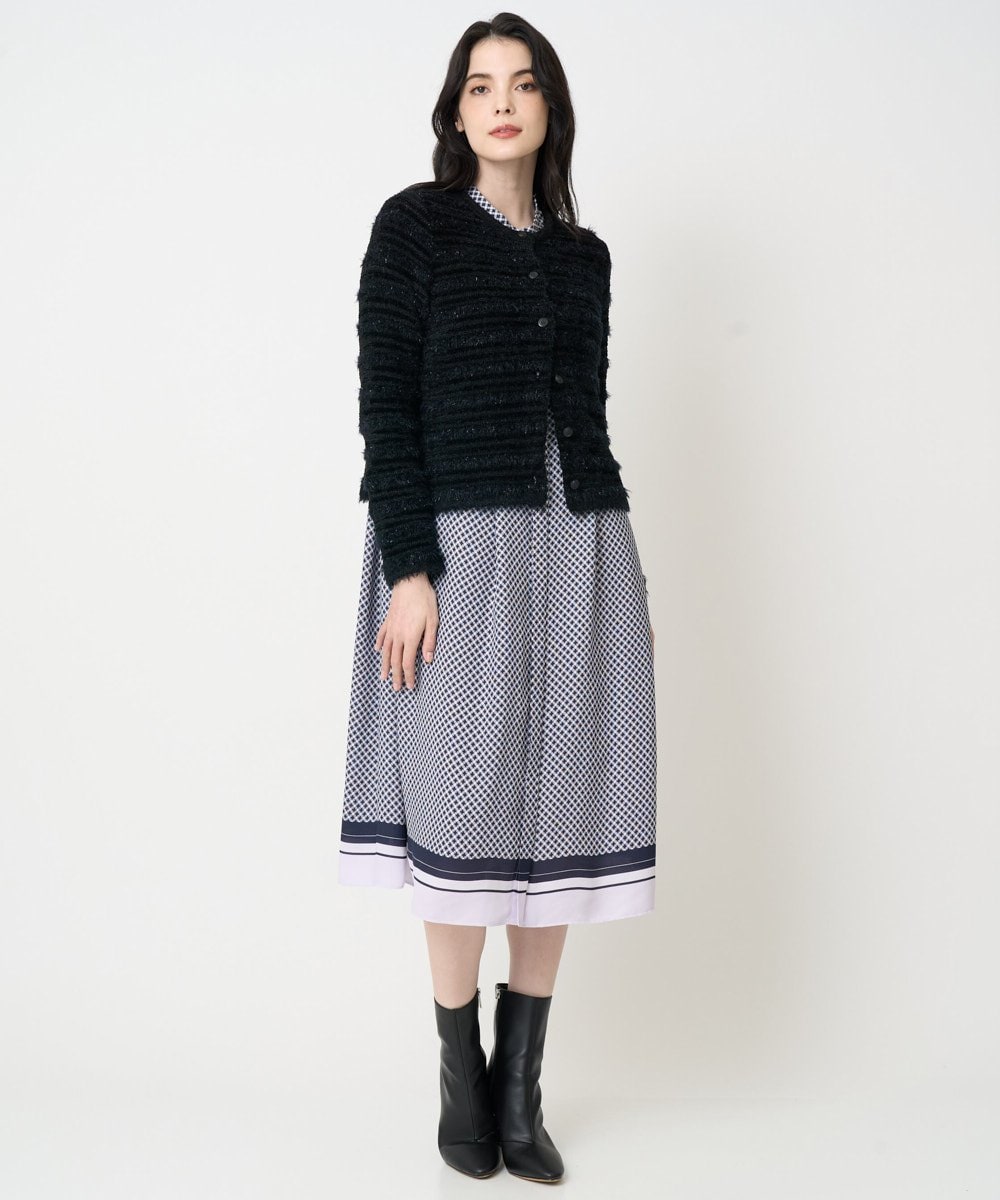 PRSCD01630 CHRISTIAN AUJARD(クリスチャン・オジャール) ファンシーツイードニットジャケット ブラック