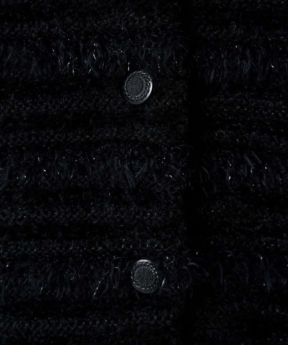 PRSCD01630 CHRISTIAN AUJARD(クリスチャン・オジャール) ファンシーツイードニットジャケット ブラック