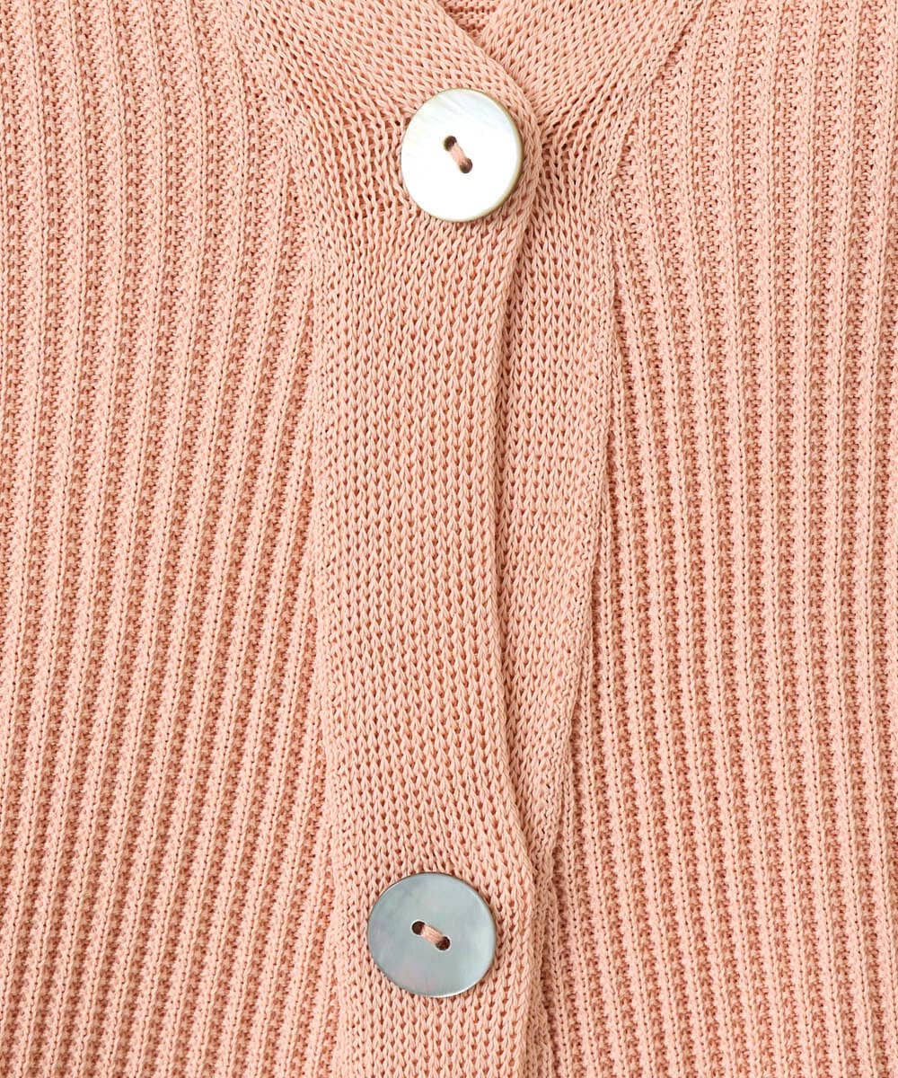 PRSEE02390 CHRISTIAN AUJARD(クリスチャン・オジャール) [アンサンブル対応]ホールガーメントニットカーディガン サーモンピンク