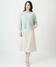 PRSEE02390 CHRISTIAN AUJARD(クリスチャン・オジャール) [アンサンブル対応]ホールガーメントニットカーディガン グリーン