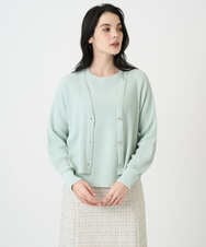 PRSEE02390 CHRISTIAN AUJARD(クリスチャン・オジャール) [アンサンブル対応]ホールガーメントニットカーディガン グリーン