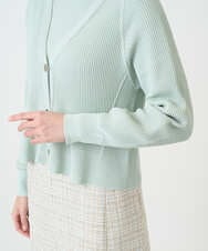 PRSEE02390 CHRISTIAN AUJARD(クリスチャン・オジャール) [アンサンブル対応]ホールガーメントニットカーディガン グリーン