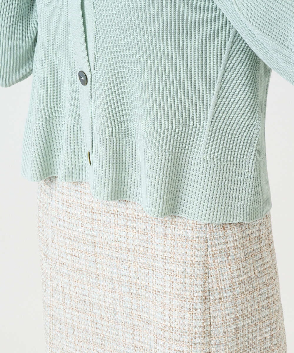 PRSEE02390 CHRISTIAN AUJARD(クリスチャン・オジャール) [アンサンブル対応]ホールガーメントニットカーディガン グリーン