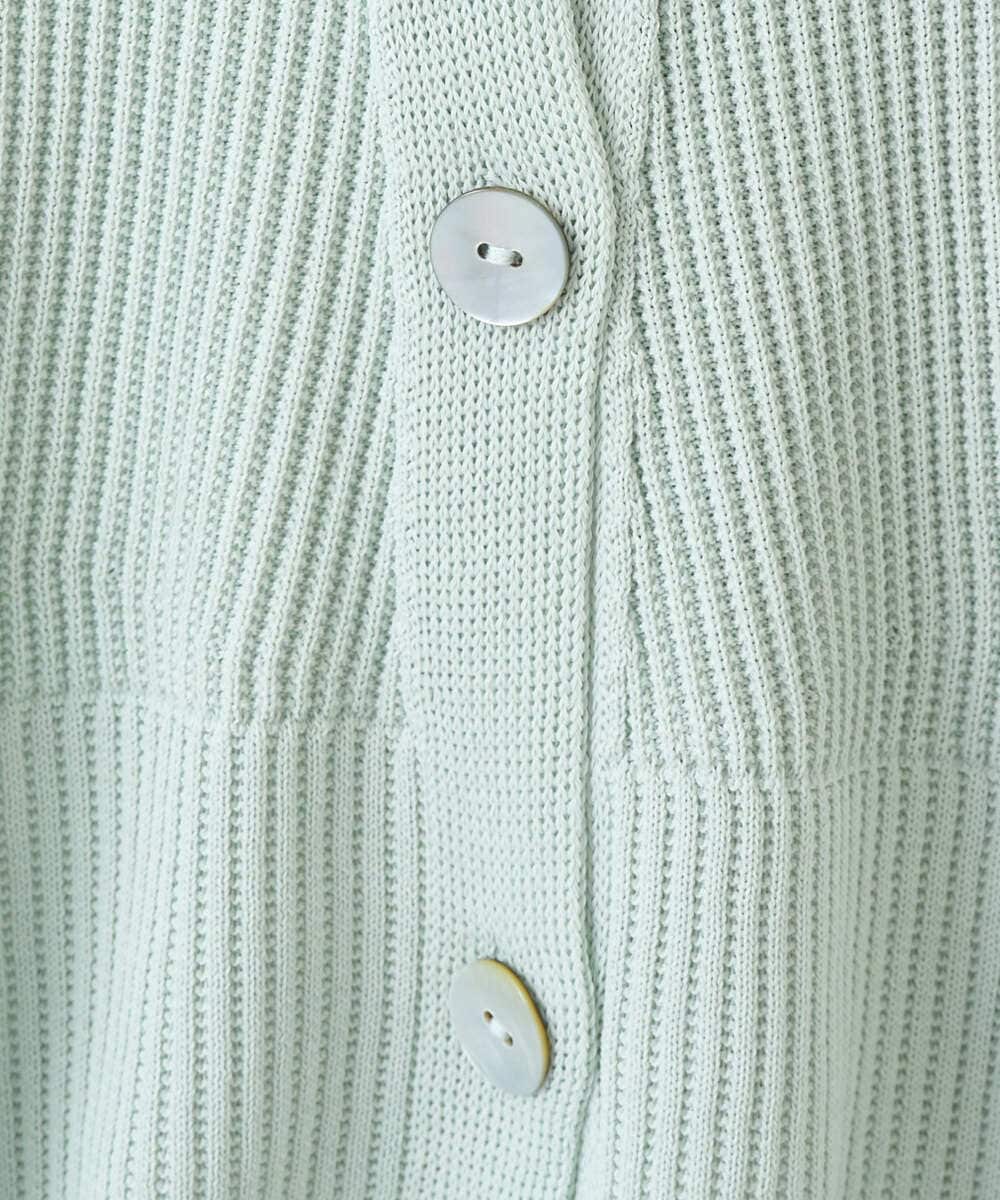 PRSEE02390 CHRISTIAN AUJARD(クリスチャン・オジャール) [アンサンブル対応]ホールガーメントニットカーディガン グリーン