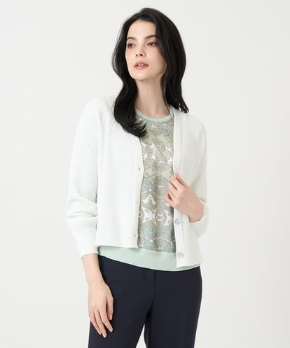 PRSEE02390 CHRISTIAN AUJARD [アンサンブル対応]ホールガーメントニットカーディガン